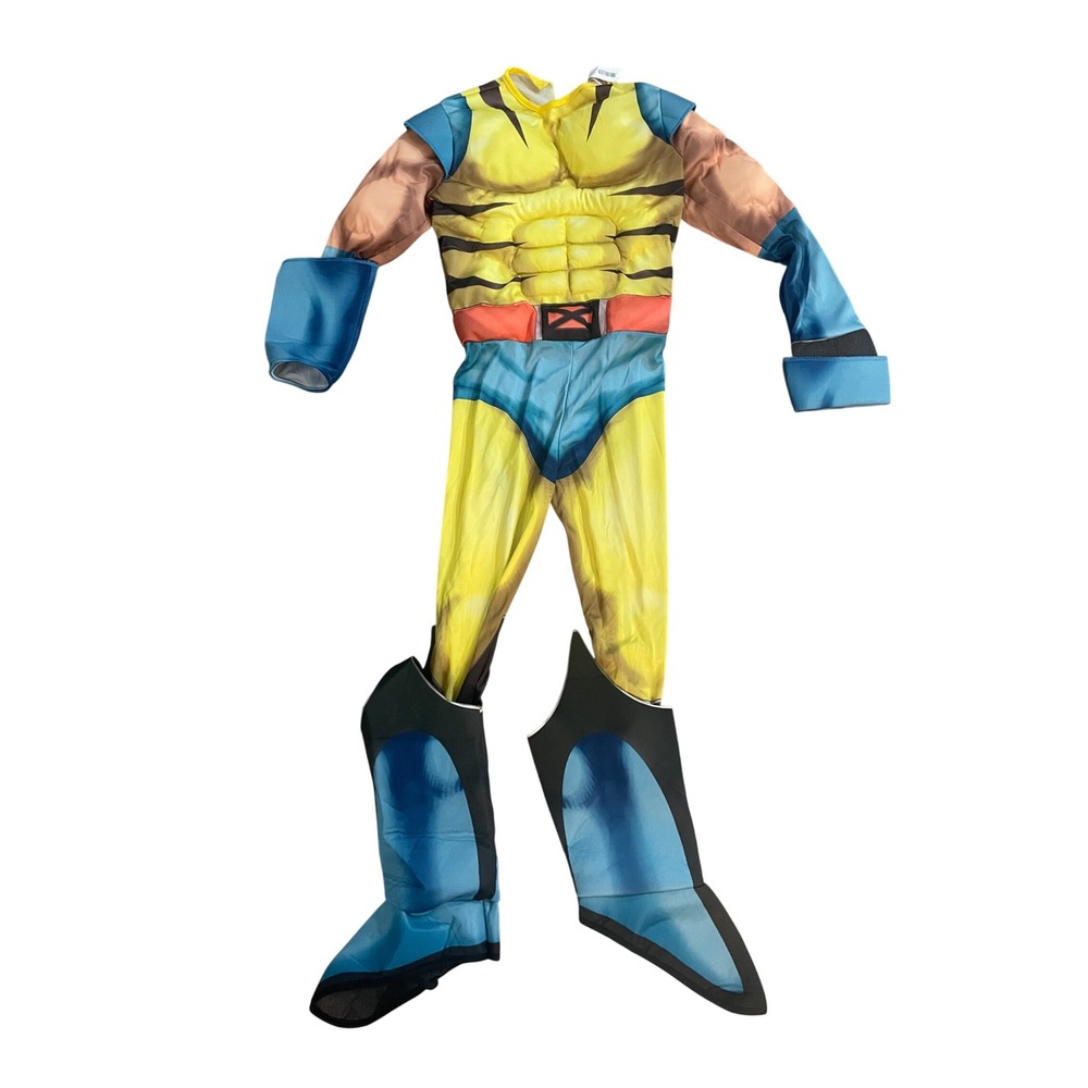 Marvel Wolverine X-Men Muscle Chest Costume Rubies Mens Large Yellow Jumpsuit